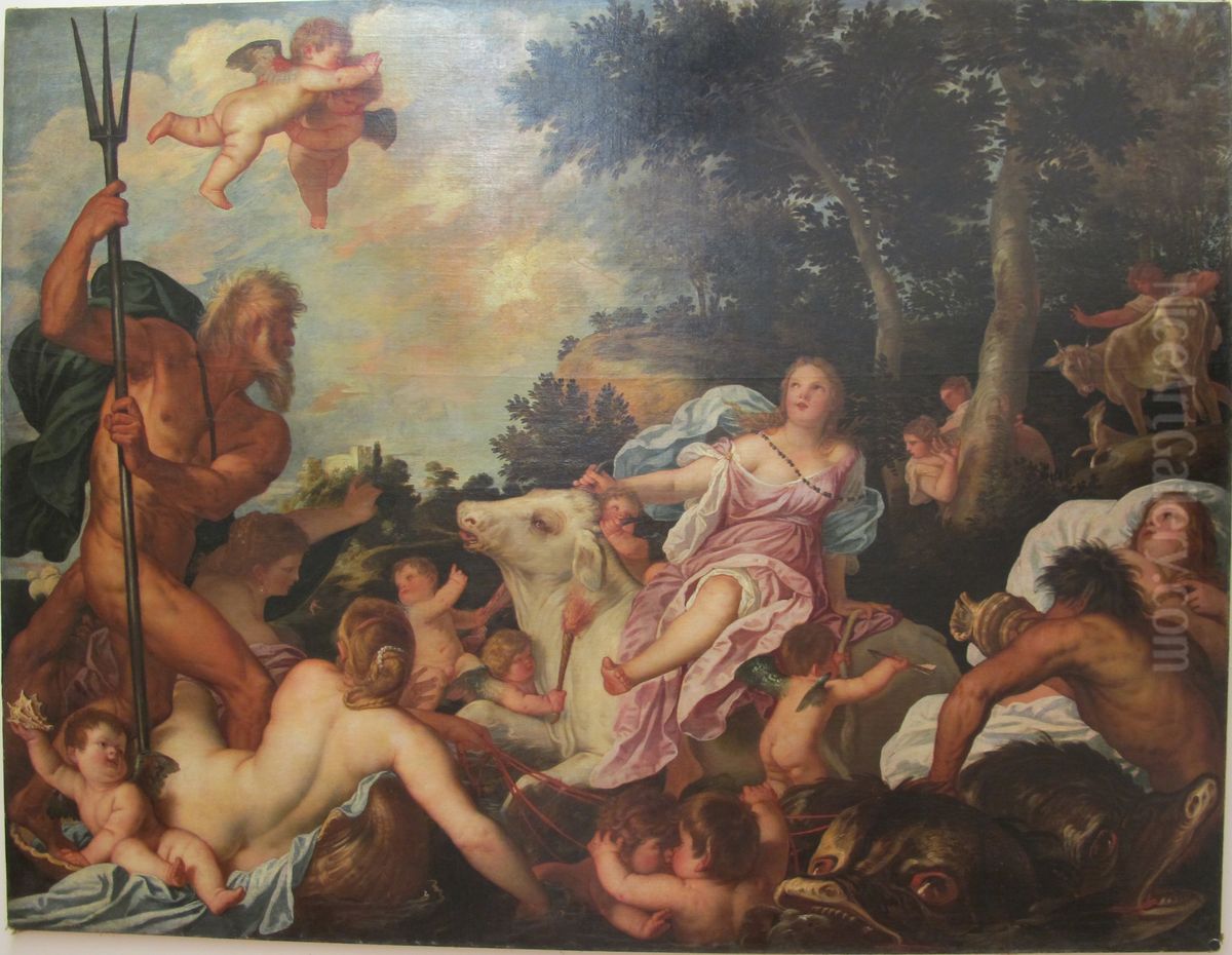 Abduction of Europe Oil Painting by Alessandro Varotari