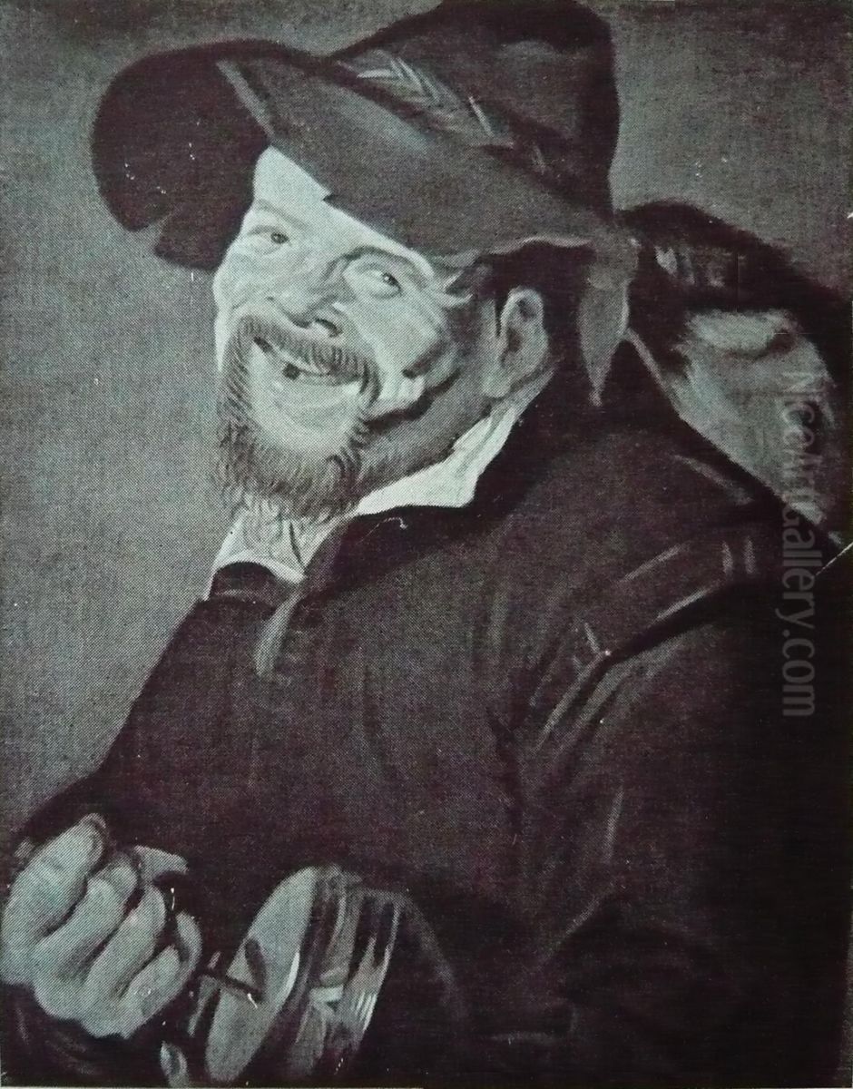 Rommelpot player Oil Painting by Frans Hals