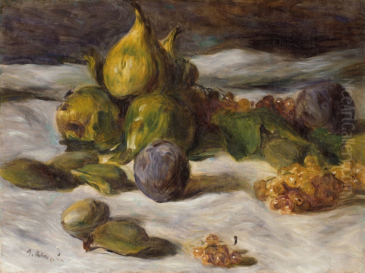 Nature morte aux fruits (figues et groseilles) Oil Painting by Pierre Auguste Renoir