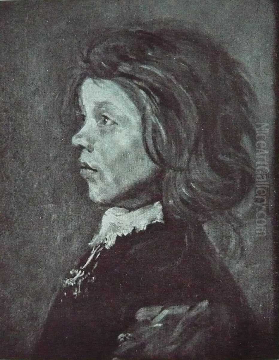 Head of a boy facing left Oil Painting by Frans Hals