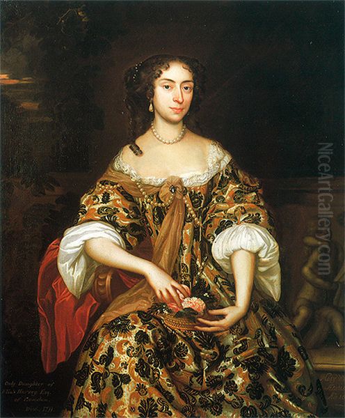 Portrait of Lady Mary Whitmore Oil Painting by Nicolas Mignard