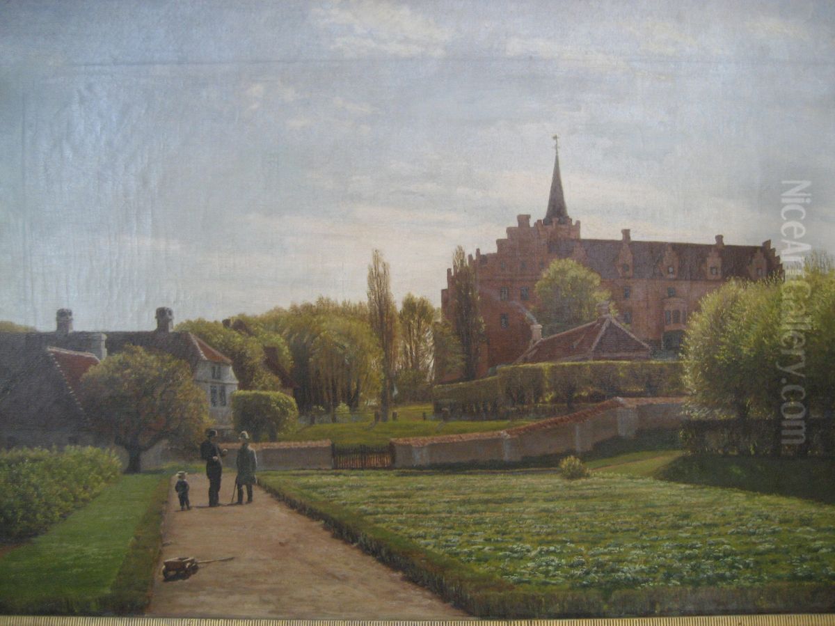 Tranekaer Castle Oil Painting by Godtfred Rump