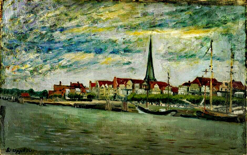 Travemuende Oil Painting by Ernst Oppler
