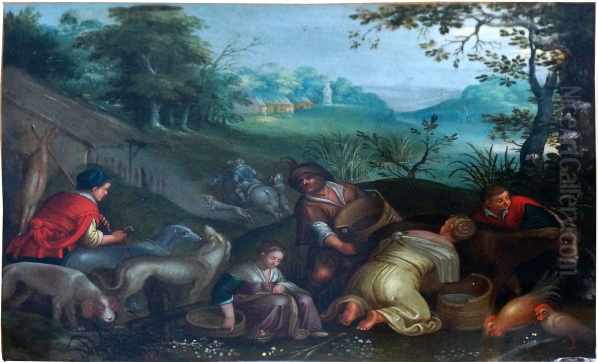 Travaux champetres et saison Printemps Oil Painting by Jacopo Bassano