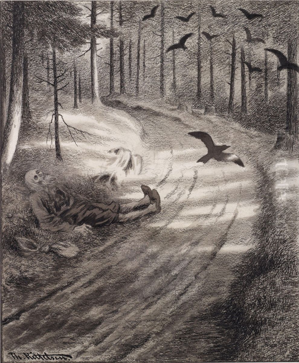 The Pauper Oil Painting by Theodor Kittelsen