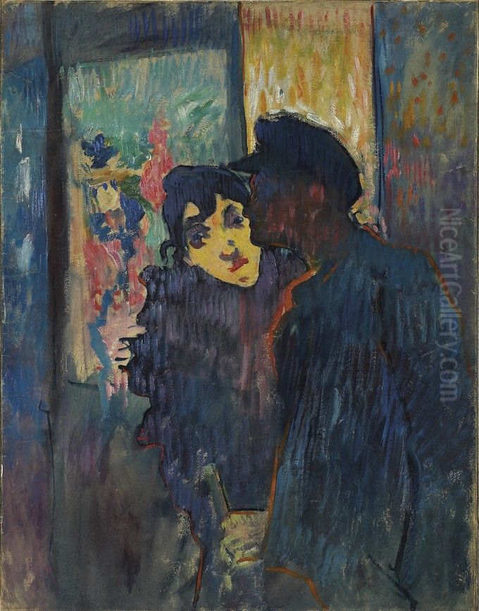 Le couple au cabaret du Lapin Agile Oil Painting by Louis Valtat