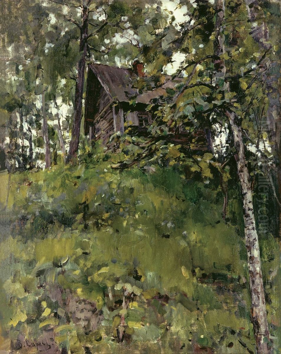 Old Bath-House in Domotkanovo Oil Painting by Valentin Serov