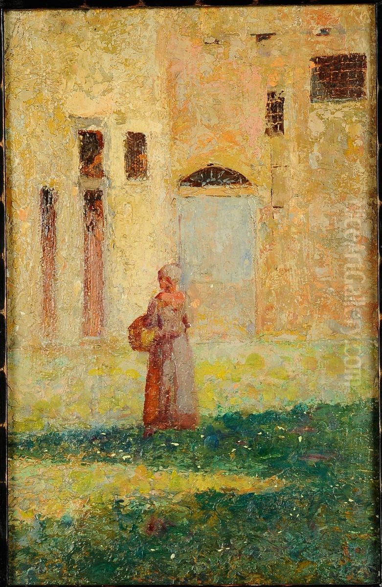 Old houses Oil Painting by Dario Bardinero