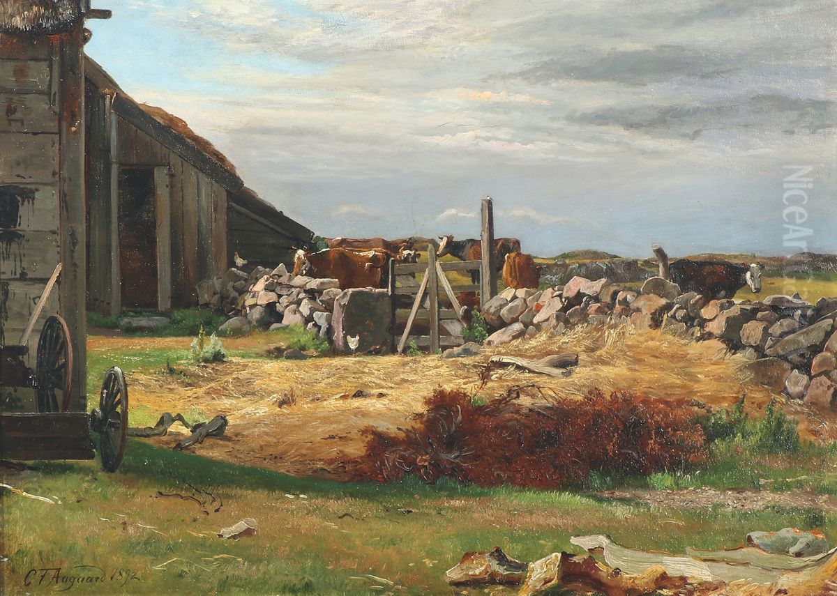 At the forest guard's house. From Sweden Oil Painting by Carl Frederik Aagaard