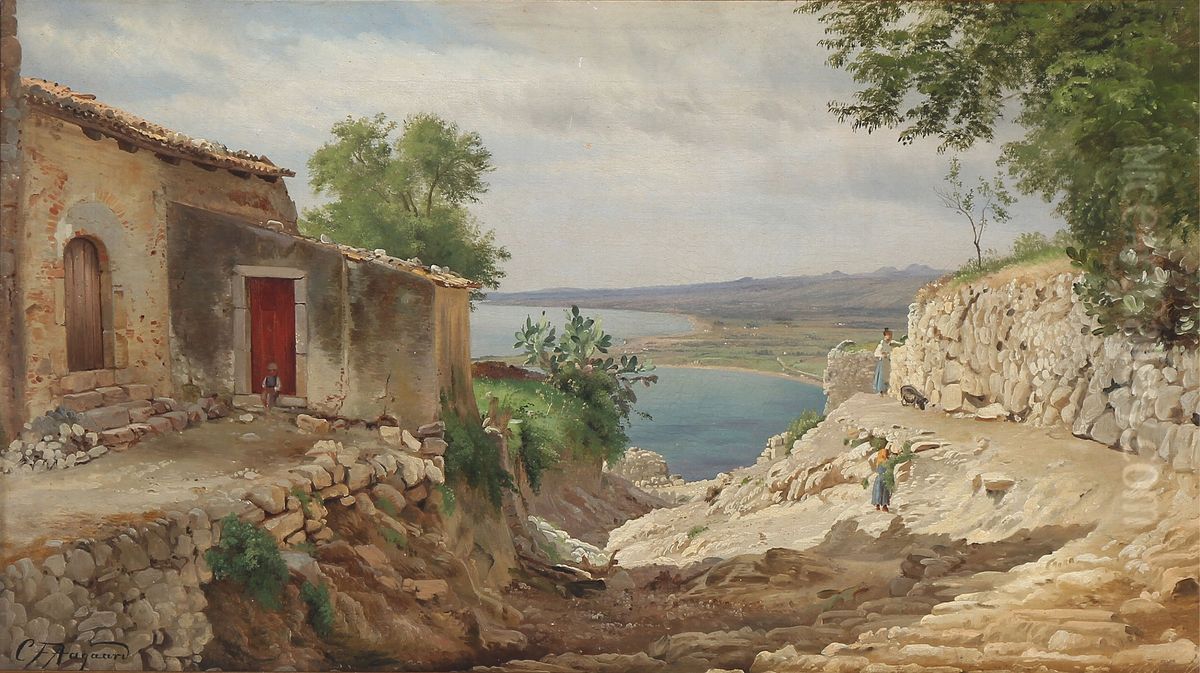 From Taormina Oil Painting by Carl Frederik Aagaard