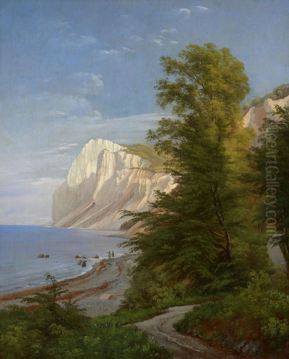 View of Mons Klint. Oil Painting by Carl Frederik Aagaard