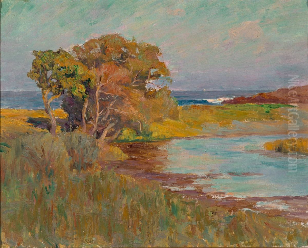 The Inlet Oil Painting by Walter A. Clark
