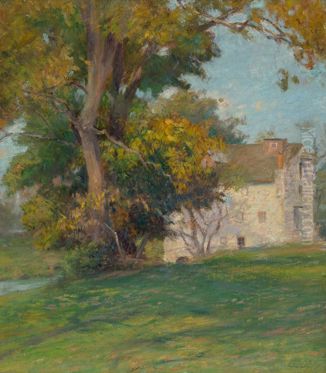 Old Mill, Sycamore Hollows Oil Painting by Walter A. Clark