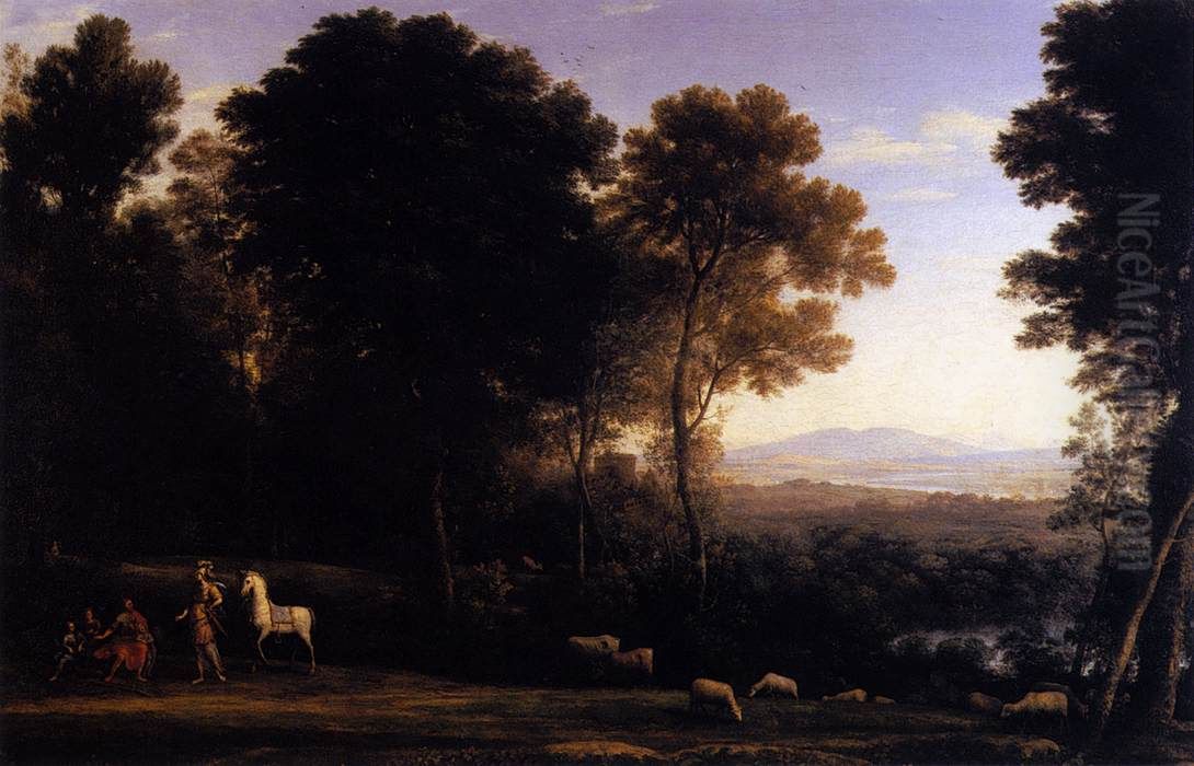 Erminia and the Shepherds Oil Painting by Claude Lorrain (Claude Gellee)