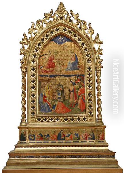 Annunciation and Adoration of the Magi Oil Painting by Fra Angelico