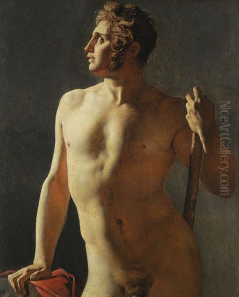 Torso (Painted Half-Figure) Oil Painting by Jean Auguste Dominique Ingres