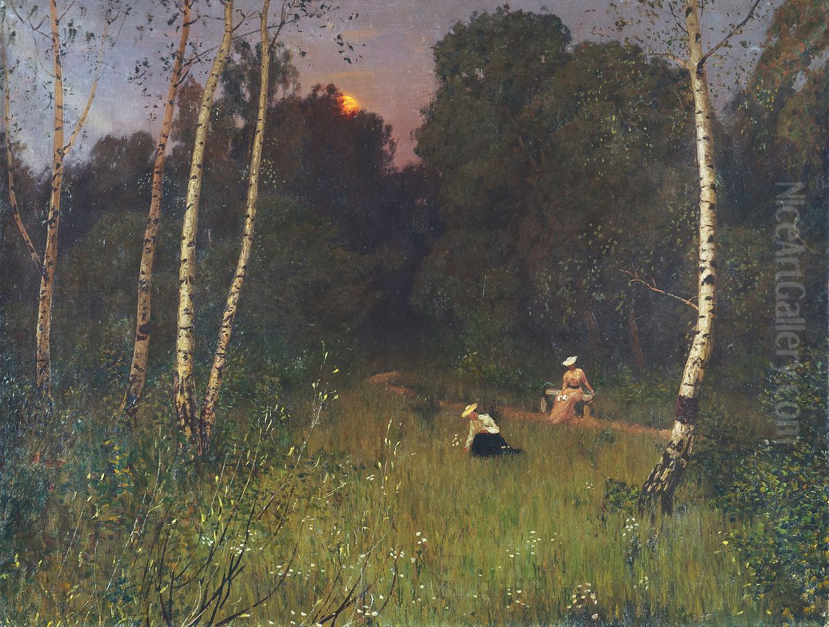 Twilight Oil Painting by Nikolay Nikanorovich Dubovskoy