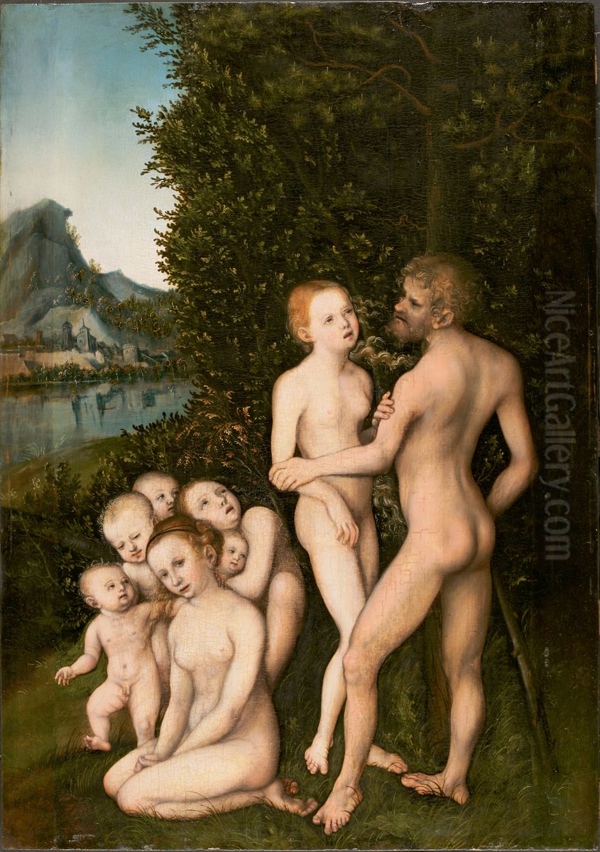 Urzeitliche Menschen Oil Painting by Lucas Cranach the Elder