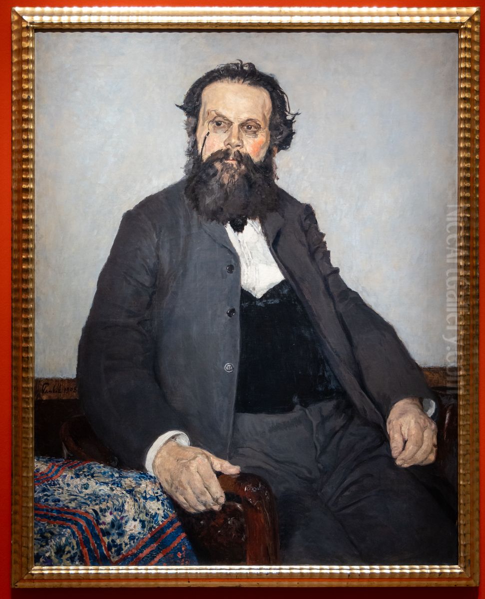 Bildnis Prof. Max Diez Oil Painting by Bernhard Pankok