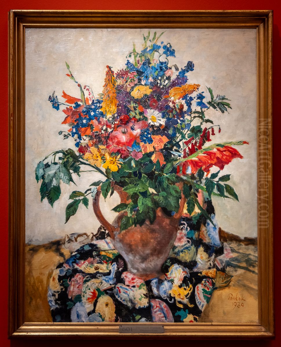 Blumenstuck Oil Painting by Bernhard Pankok