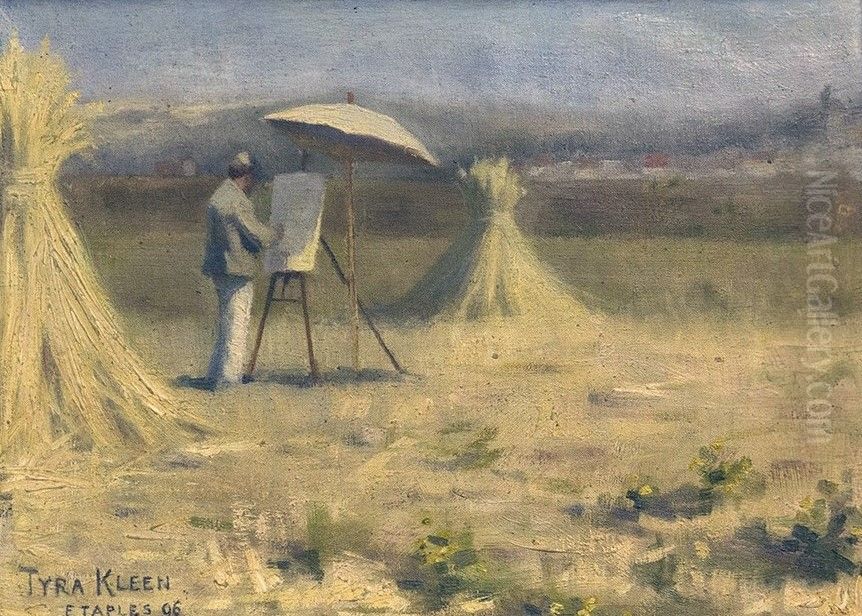 Etaples, Frankrike 1896 Oil Painting by Tyra Kleen