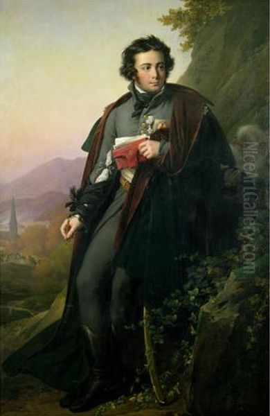 Charles-Melchior Arthus de Bonchamps Oil Painting by Anne-Louis Girodet de Roucy-Triosson