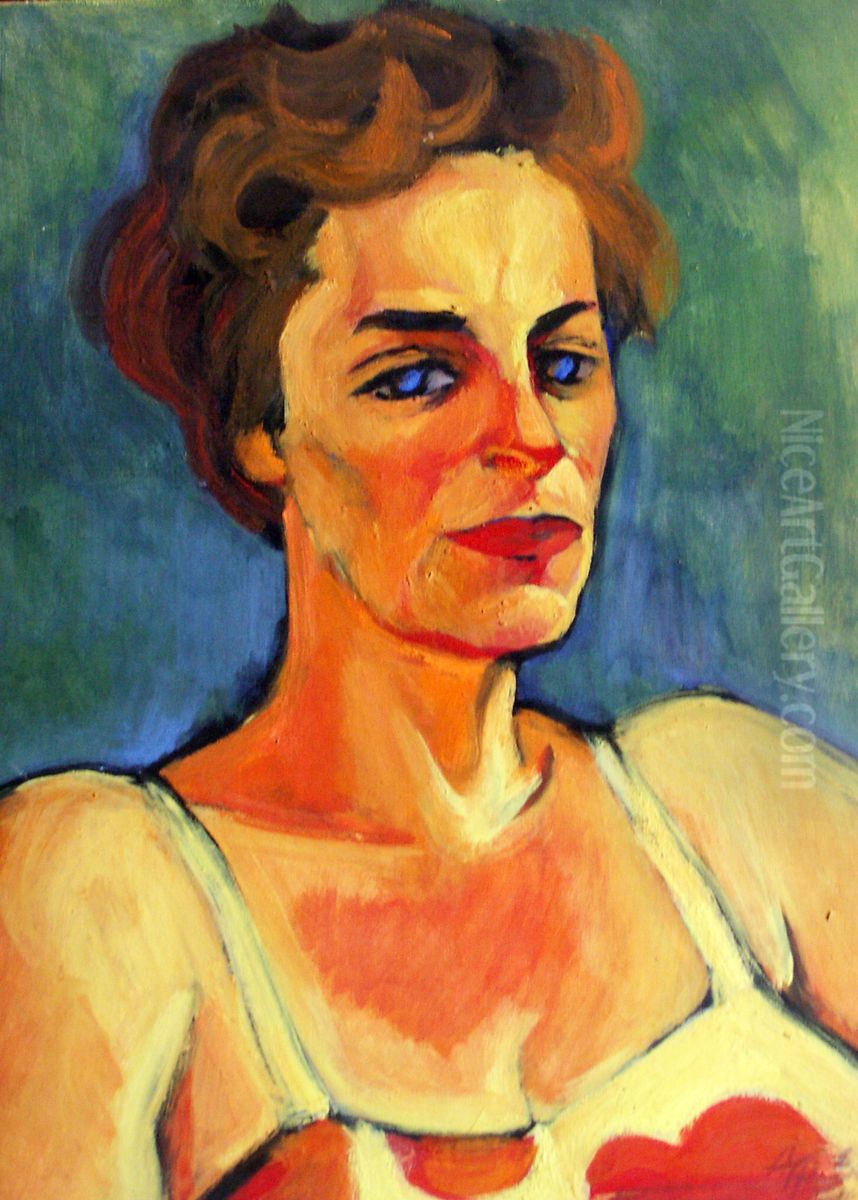 Painters Wife Oil Painting by Chaim Ahronstam