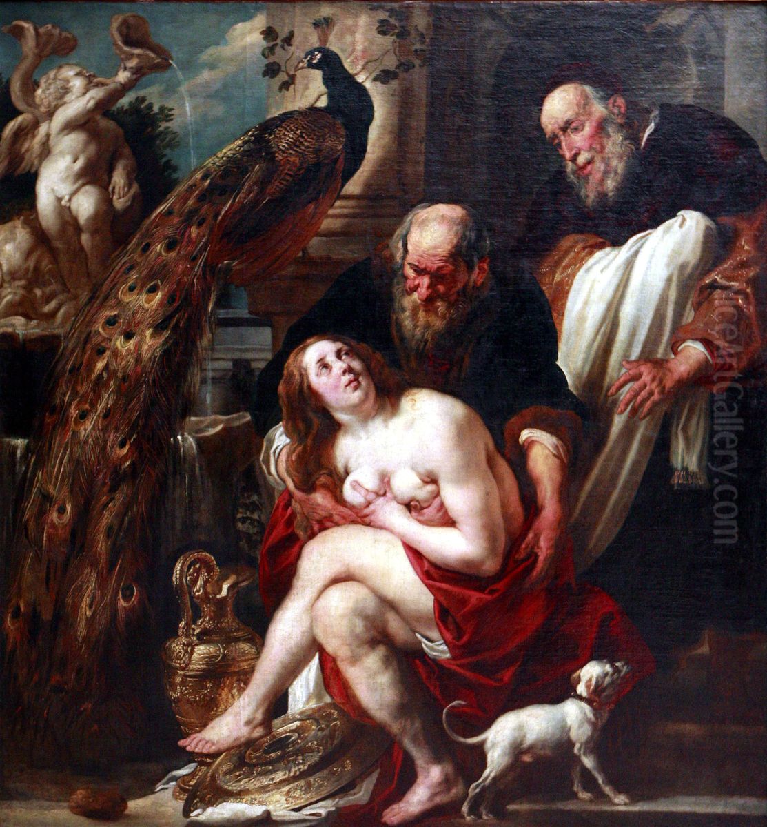 Suzanna and the Elders Oil Painting by Jacob Jordaens