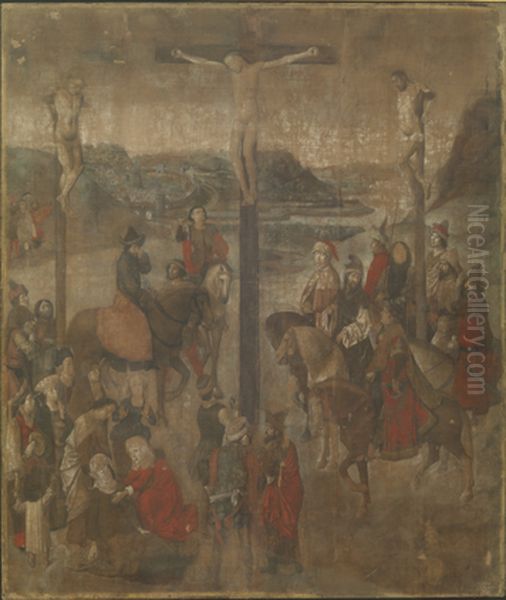 The Crucifixion Oil Painting by Dieric Bouts