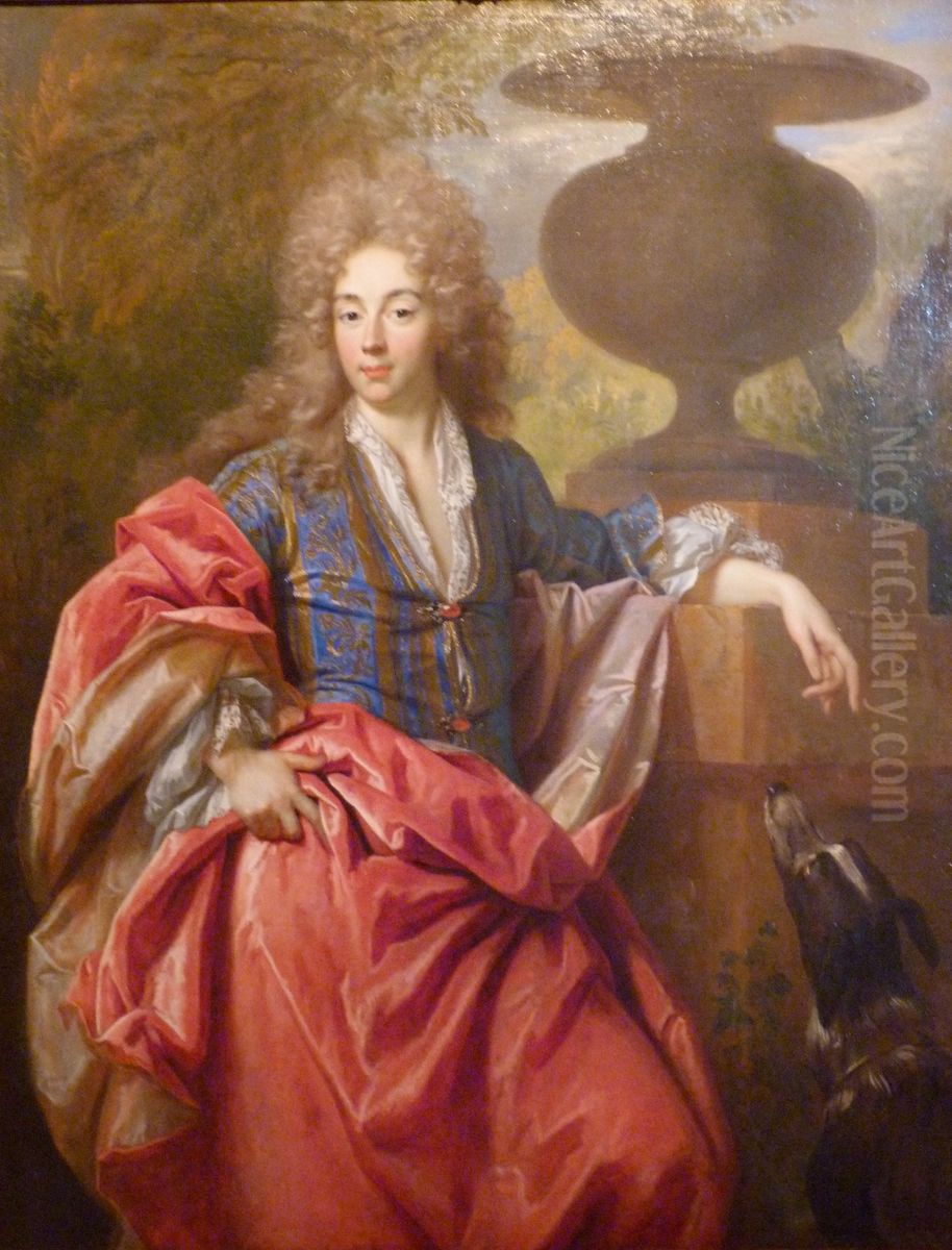 Portrait d'un gentilhomme inconnu Oil Painting by Nicolas de Largilliere