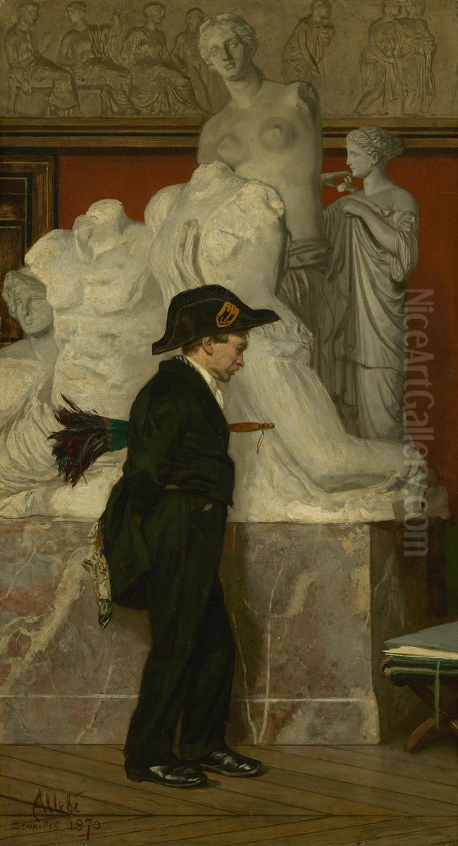 Een oude vriend Oil Painting by August Allebe