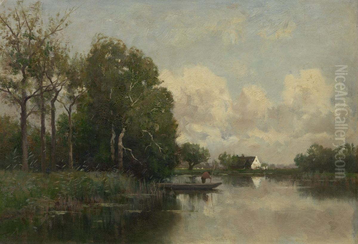 Landscape near Vreeland Oil Painting by Fredericus van Rossum du Chattel