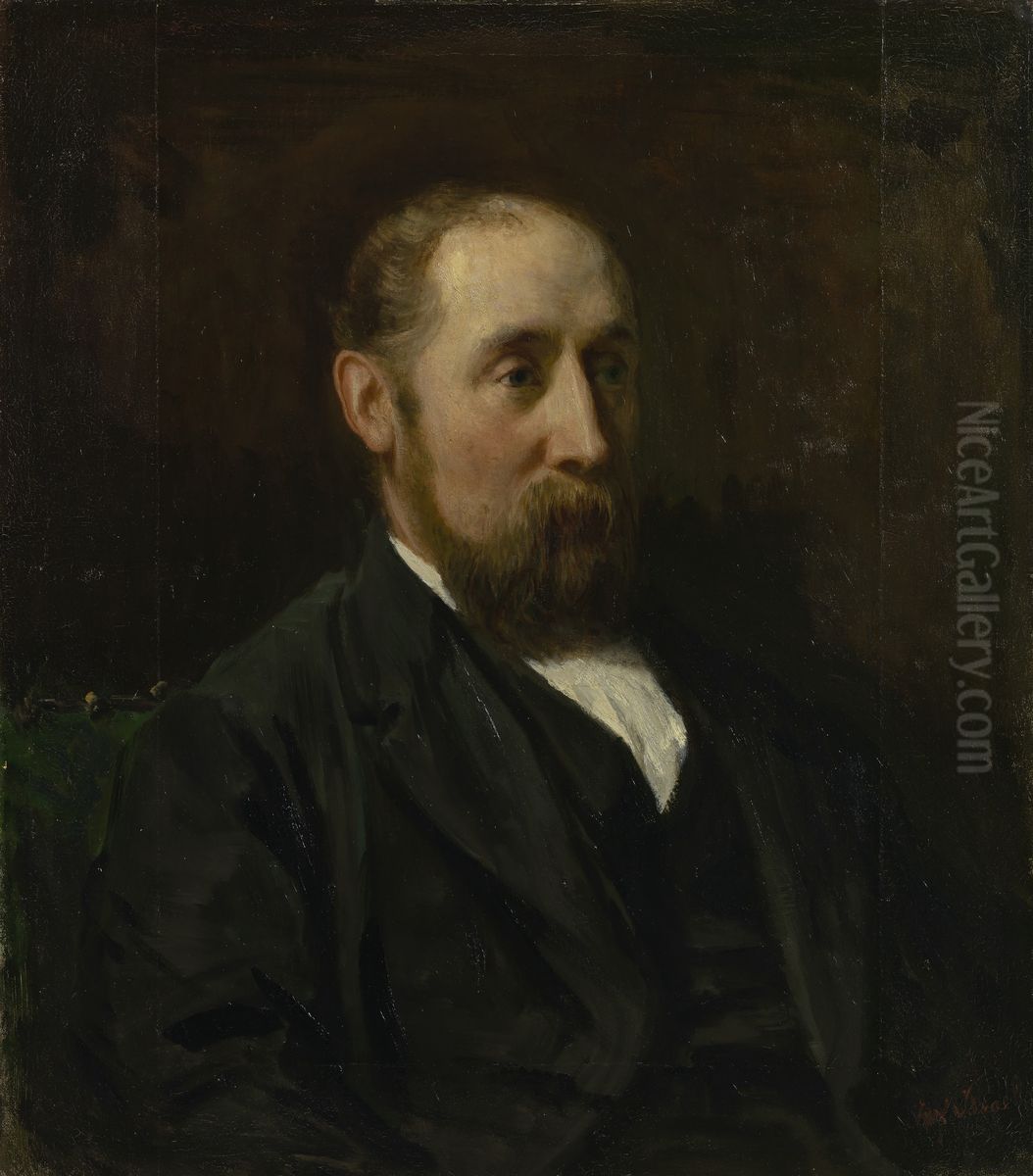 Portrait of H.W. Mesdag Oil Painting by Jozef Israels