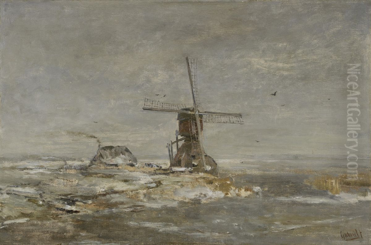 De dooi Oil Painting by Paul Joseph Constantine Gabriel