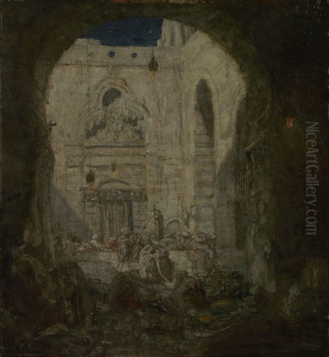 De haremwacht Oil Painting by Marius Bauer