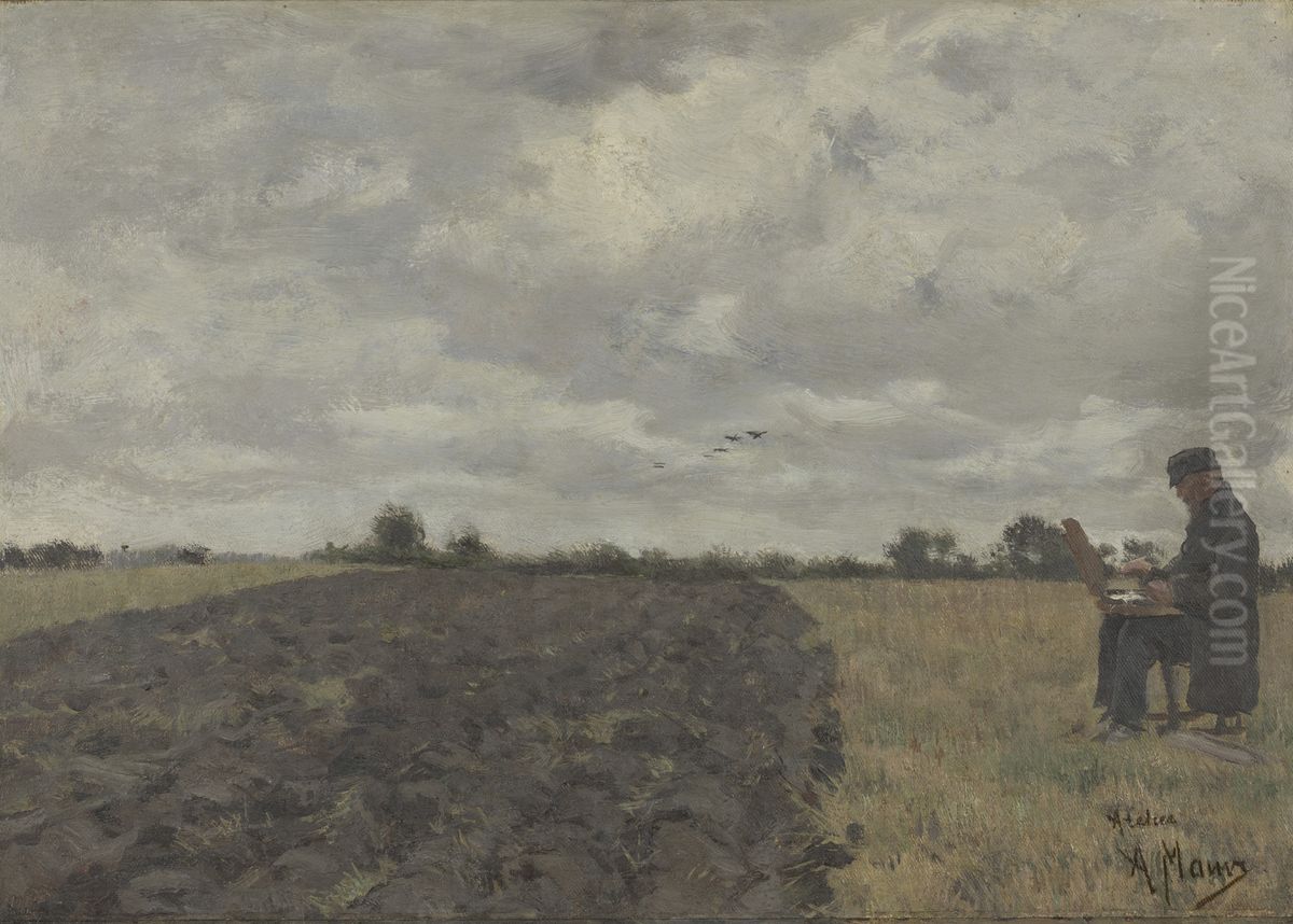 Bij Vries Oil Painting by Anton Mauve