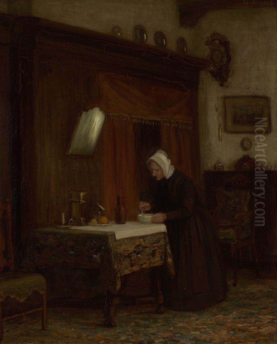 Verpleegster Oil Painting by Gerke Henkes