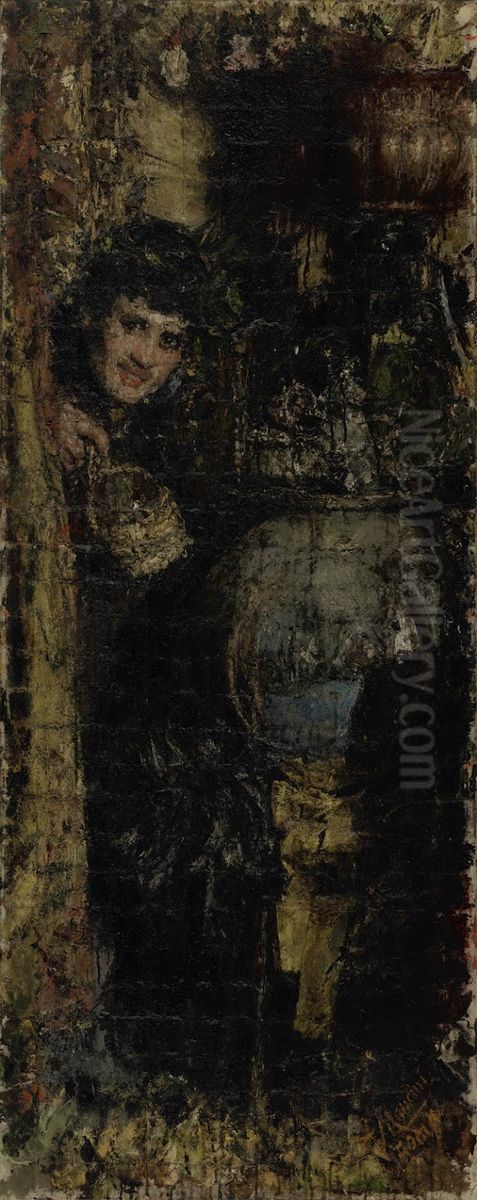 Napolitaanse jongen Oil Painting by Antonio Mancini