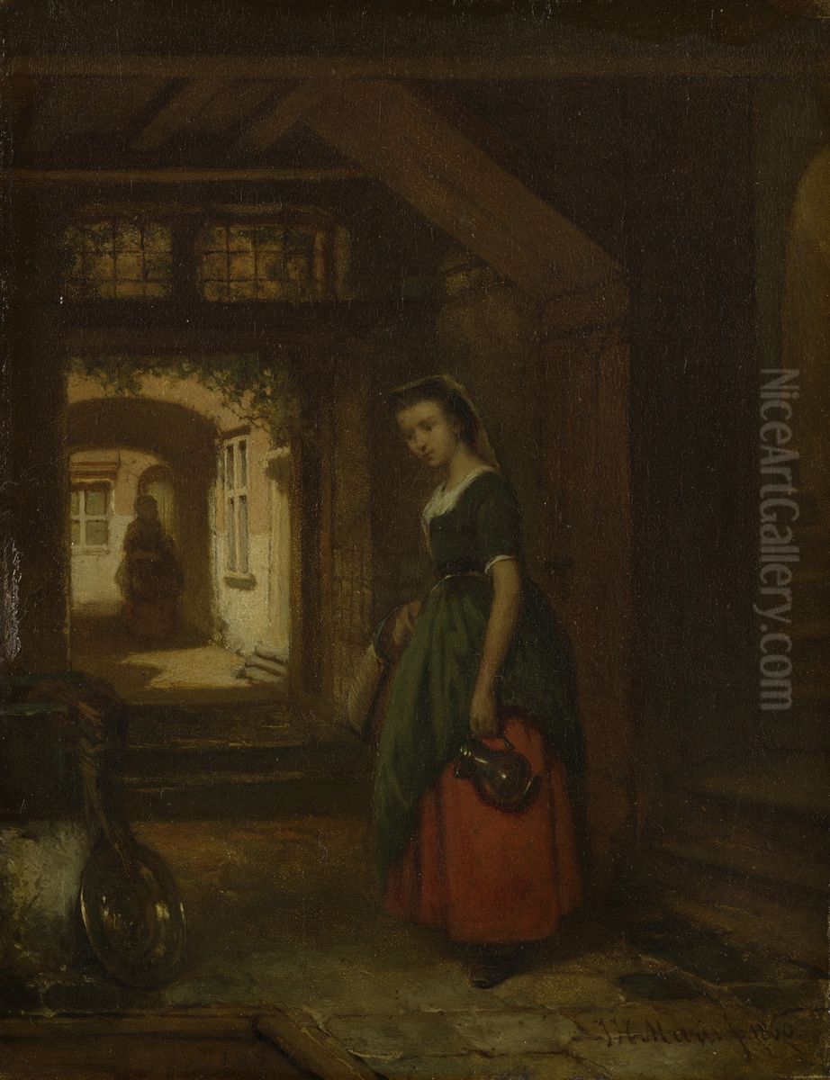 Dienstmeisje Oil Painting by Jacob Maris