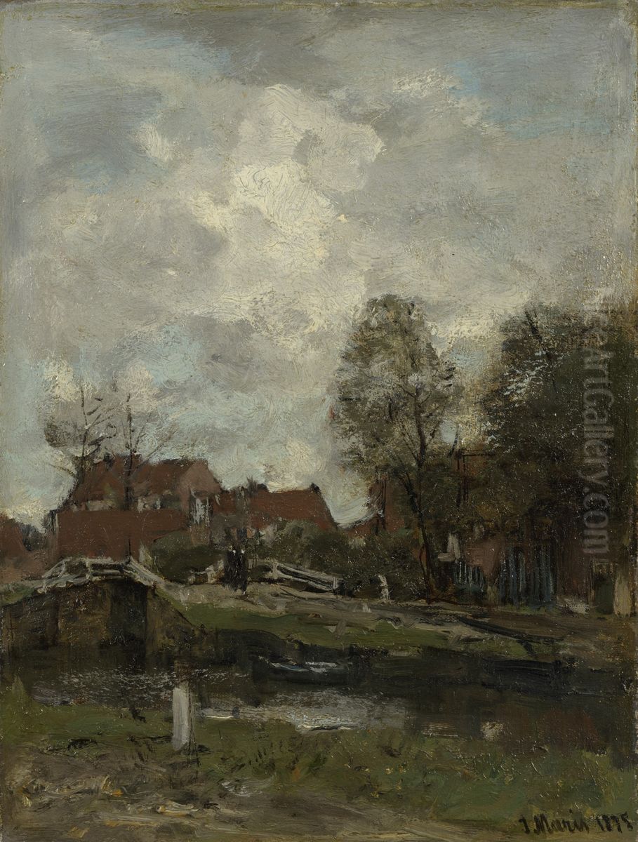 Stadsgezicht Oil Painting by Jacob Maris