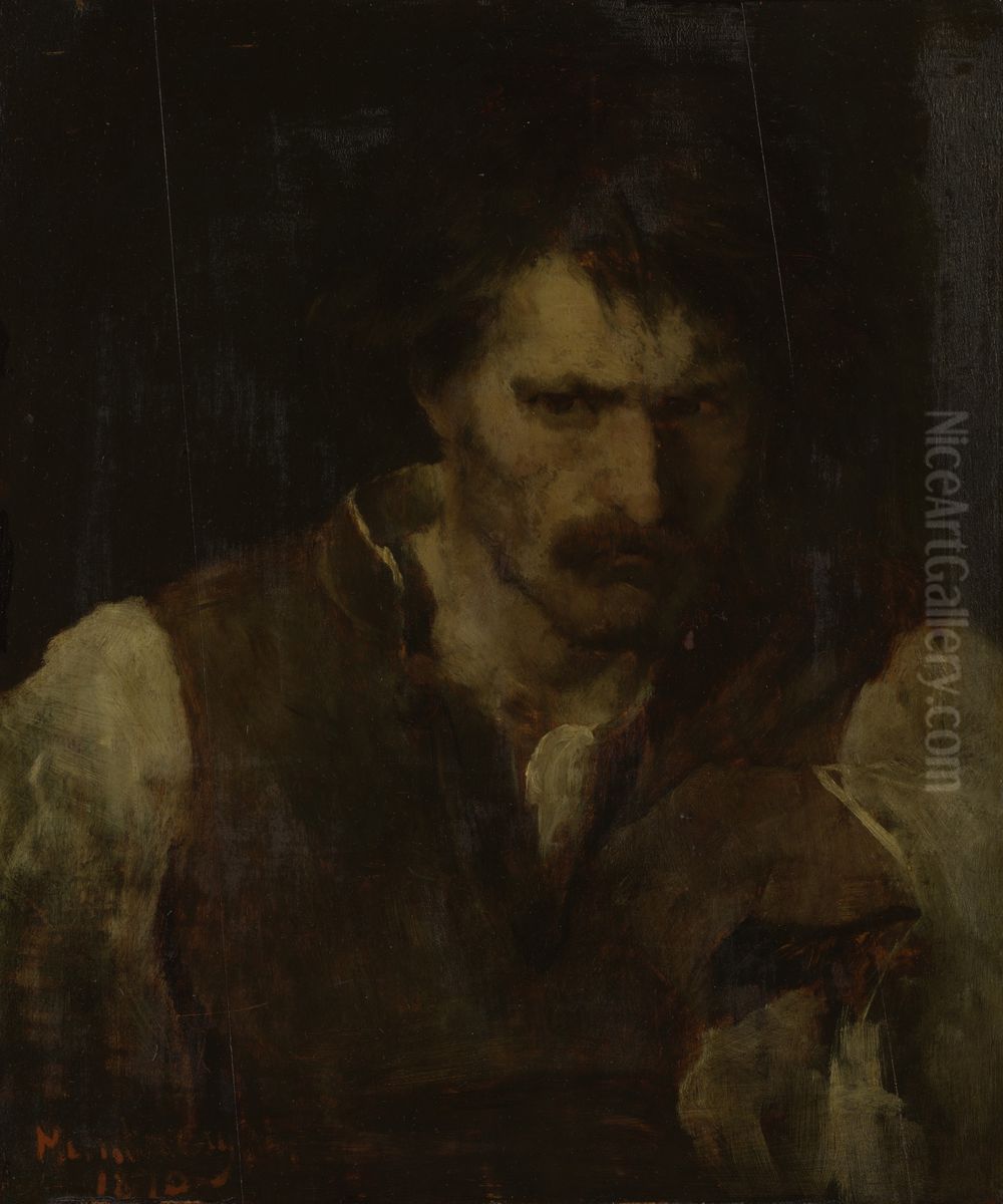 Veroordeelde man Oil Painting by Mihaly Munkacsy