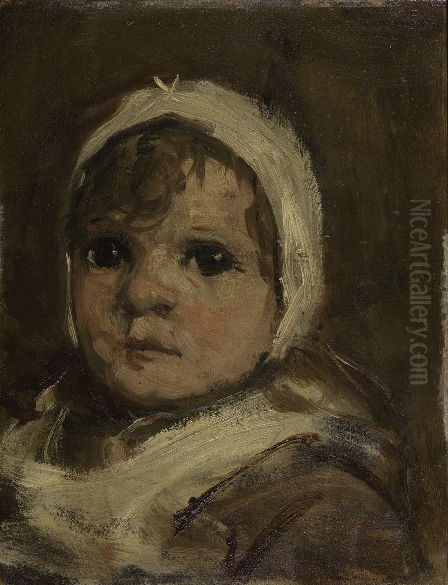 Portrait of a child Oil Painting by Bernard Blommers