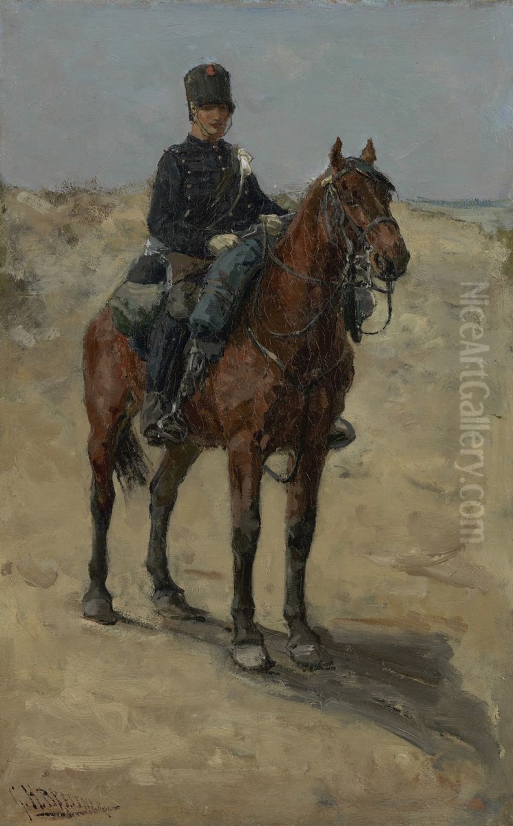 Veldpost Oil Painting by George Hendrik Breitner