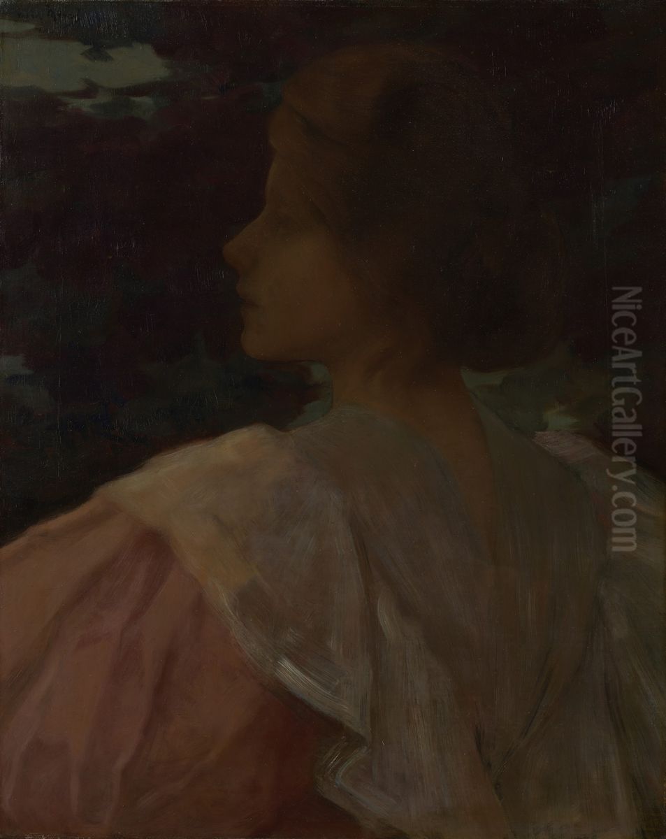 Zomeravond Oil Painting by Marinus Van Der Maarel