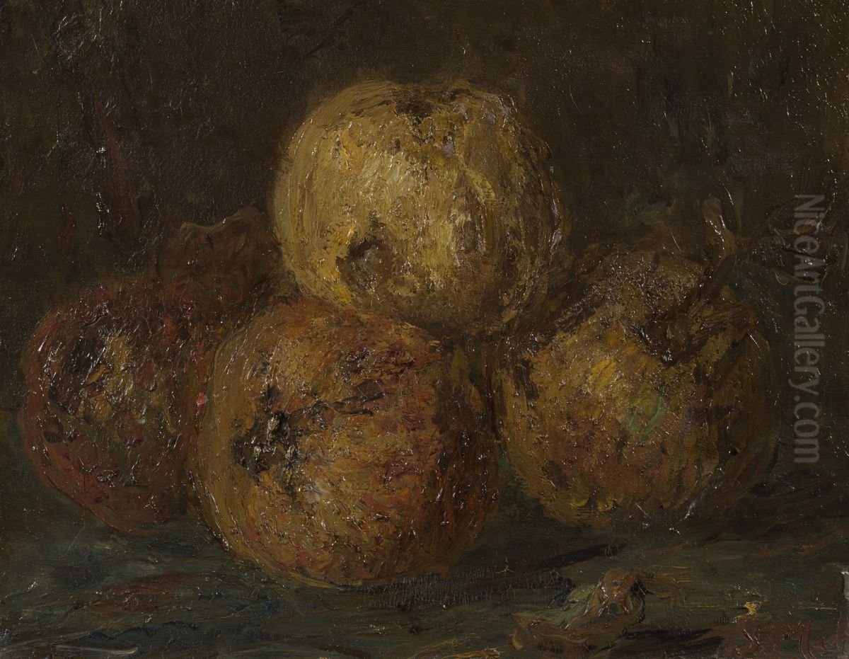 Stilleven met Appels Oil Painting by Sina Mesdag-van Houten