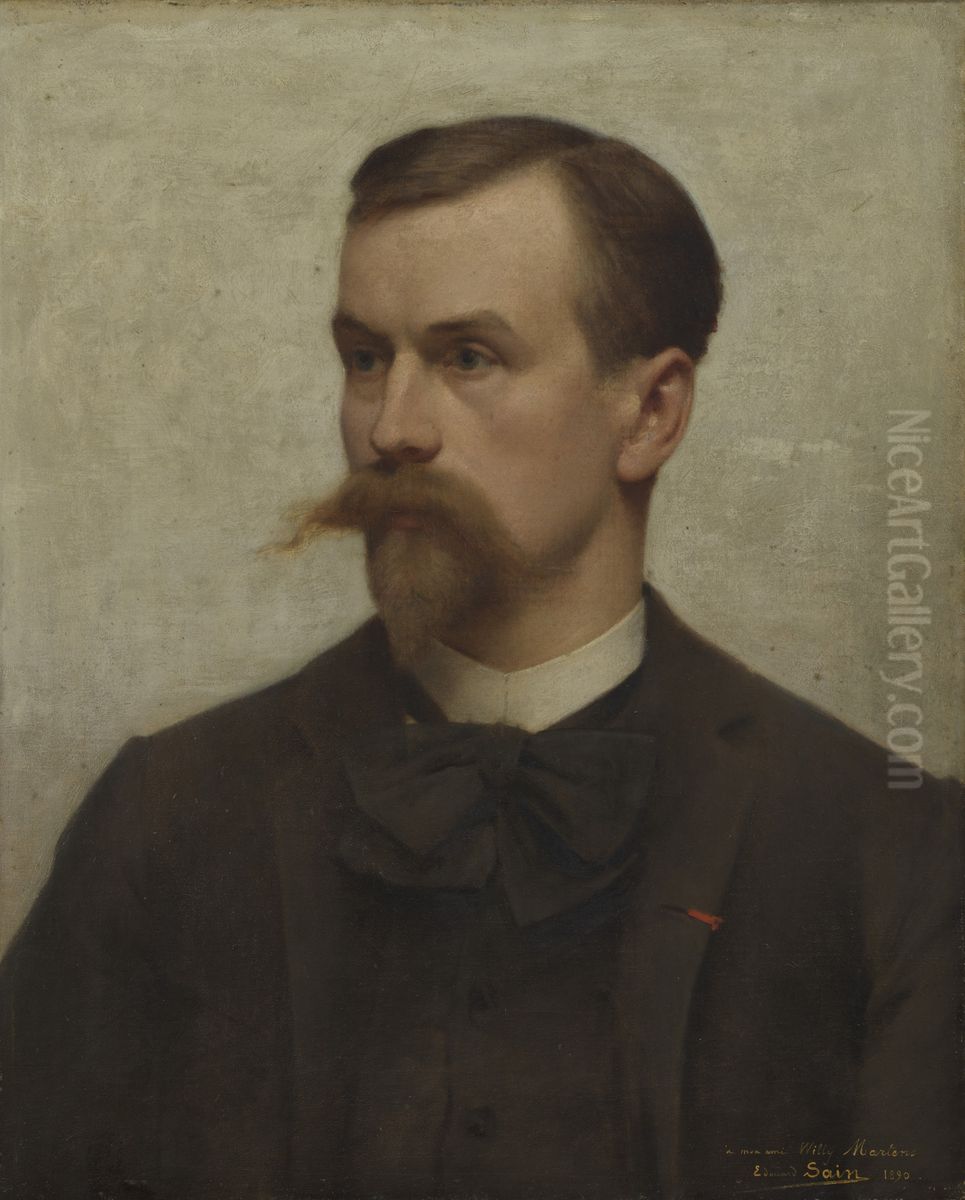 Portrait of Willy Martens Oil Painting by Edouard Sain