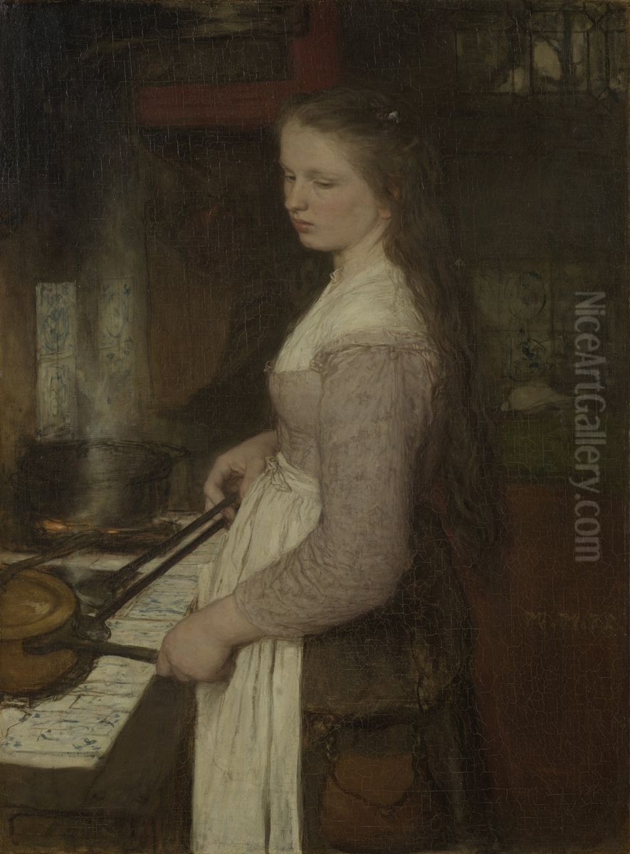 Kitchen princess Oil Painting by Matthijs Maris