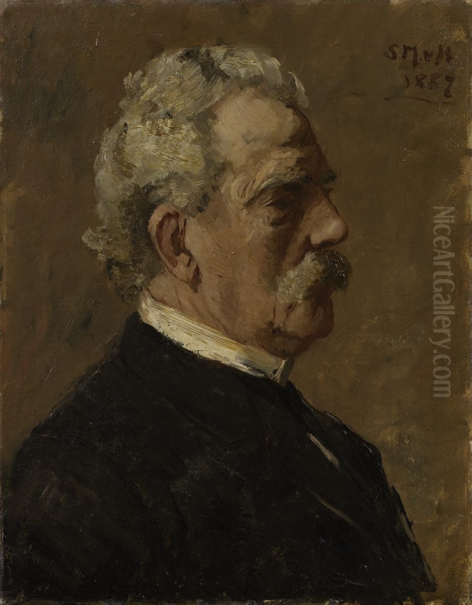 Portrait of Colonel del Campo, called Camp Oil Painting by Sina Mesdag-van Houten