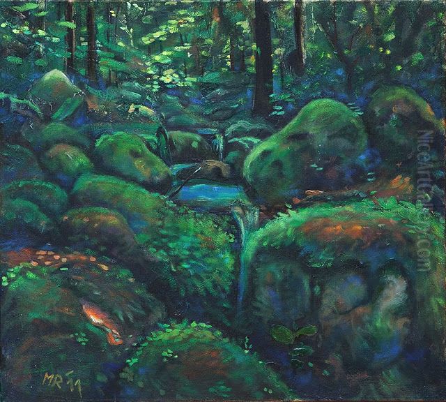 Vlci Rokle Oil Painting by unknown