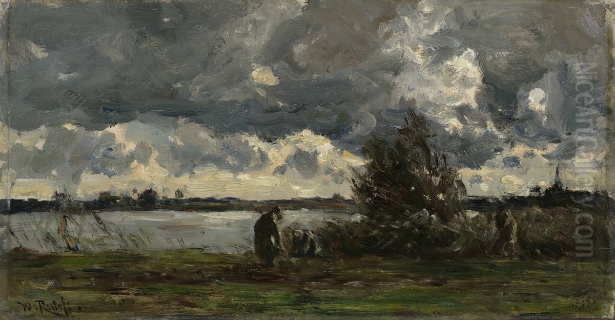 Stormy afternoon, Noorden Oil Painting by Willem Roelofs